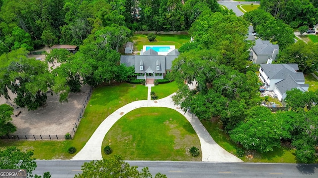 1521 Walthour Rd, Savannah, GA 31410 - drone / aerial view of a pool