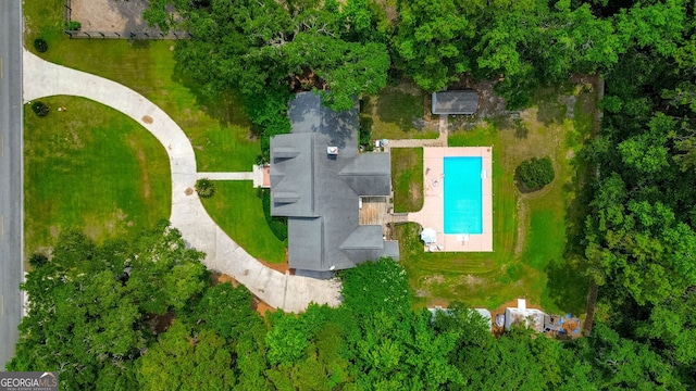 1521 Walthour Rd, Savannah, GA 31410 - bird's eye view of a pool