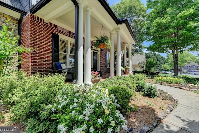 3715 Horizon Ct, Cumming, GA 30041 - property entrance with brick siding and covered porch