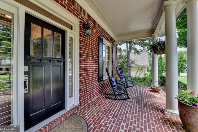 3715 Horizon Ct, Cumming, GA 30041 - entrance to property with a porch and brick siding