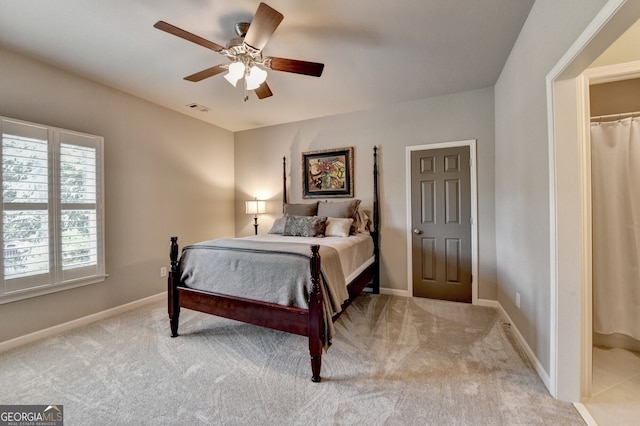 3715 Horizon Ct, Cumming, GA 30041 - bedroom featuring light colored carpet and a ceiling fan