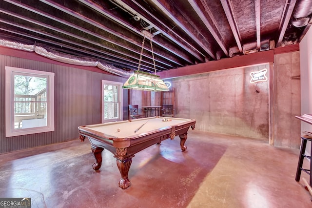 3715 Horizon Ct, Cumming, GA 30041 - playroom featuring concrete flooring and pool table
