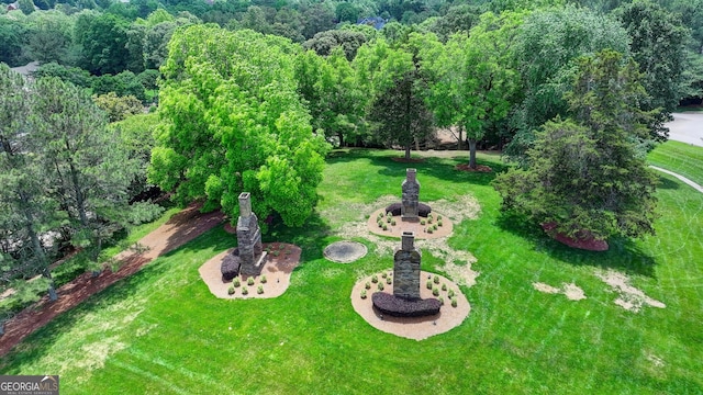 3715 Horizon Ct, Cumming, GA 30041 - aerial view of property and surrounding area featuring a heavily wooded area
