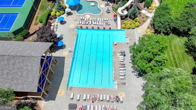 3715 Horizon Ct, Cumming, GA 30041 - bird's eye view of a pool
