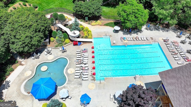 3715 Horizon Ct, Cumming, GA 30041 - drone / aerial view of a pool