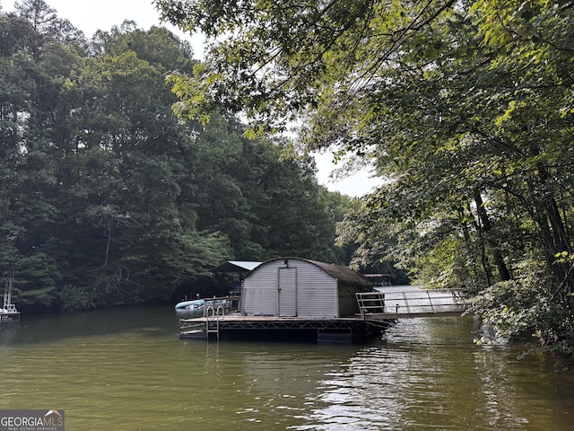3835 Clubhouse Cir, Gainesville, GA 30501 - dock area with a water view and a forest view