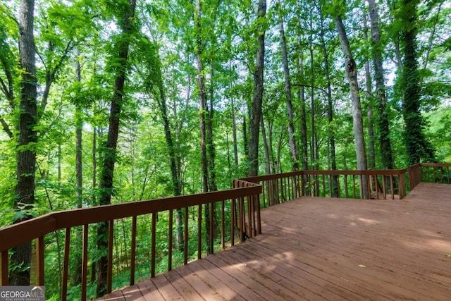 3835 Clubhouse Cir, Gainesville, GA 30501 - wooden terrace featuring a forest view