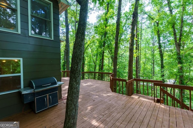 3835 Clubhouse Cir, Gainesville, GA 30501 - wooden terrace with grilling area