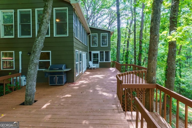 3835 Clubhouse Cir, Gainesville, GA 30501 - wooden deck featuring grilling area