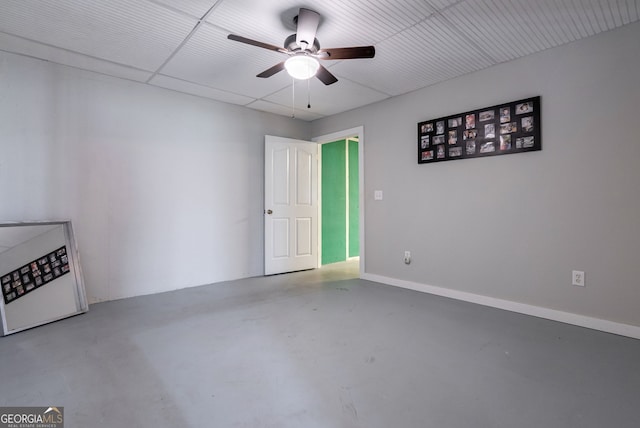 157 Riverbend Cir, Royston, GA 30662 - unfurnished room featuring finished concrete floors and ceiling fan