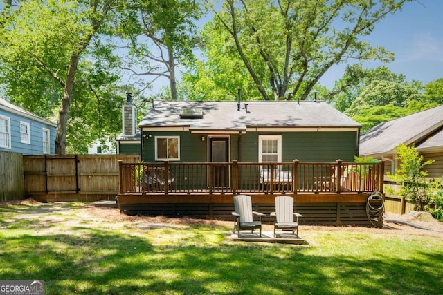 936 Ormewood Ter SE, Atlanta, GA 30316 - rear view of property with a chimney and a deck