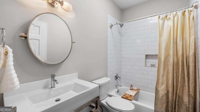 3532 Paces Pl NW, Atlanta, GA 30327 - full bathroom featuring shower / bathtub combination with curtain and vanity