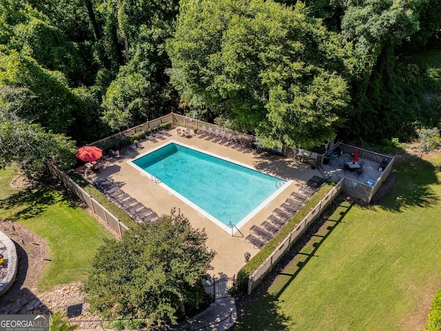1445 Monroe Dr NE Unit C13, Atlanta, GA 30324 - aerial view of a pool area