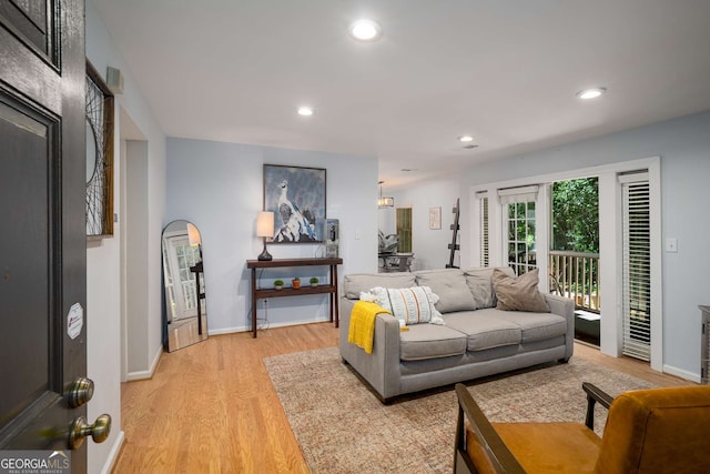 1445 Monroe Dr NE Unit C13, Atlanta, GA 30324 - living area with light wood-type flooring and recessed lighting