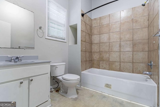 3361 Myrtle St, Atlanta, GA 30354 - bathroom with vanity, tub / shower combination, and tile patterned floors