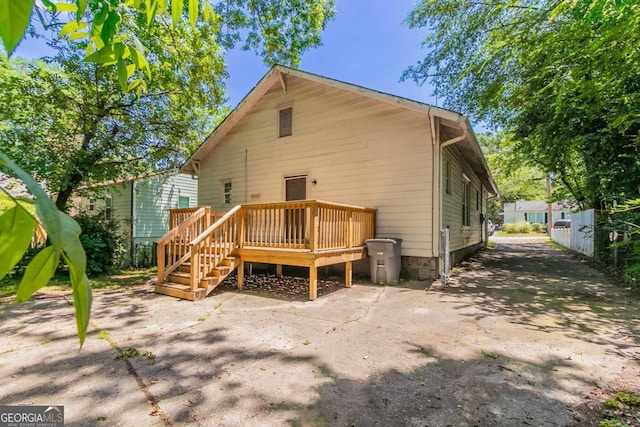 3361 Myrtle St, Atlanta, GA 30354 - back of property with a wooden deck
