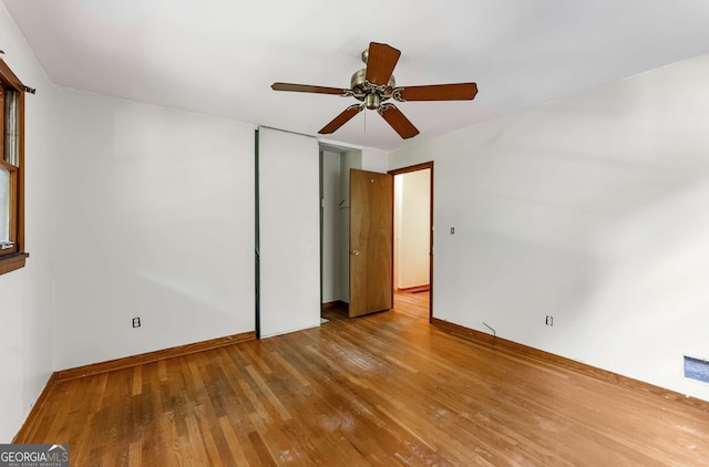 511 Oakview Rd, Decatur, GA 30030 - empty room featuring hardwood / wood-style flooring, a ceiling fan, and baseboards