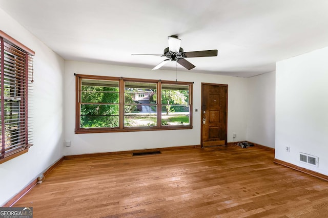 511 Oakview Rd, Decatur, GA 30030 - empty room featuring ceiling fan, light wood-type flooring, and baseboards