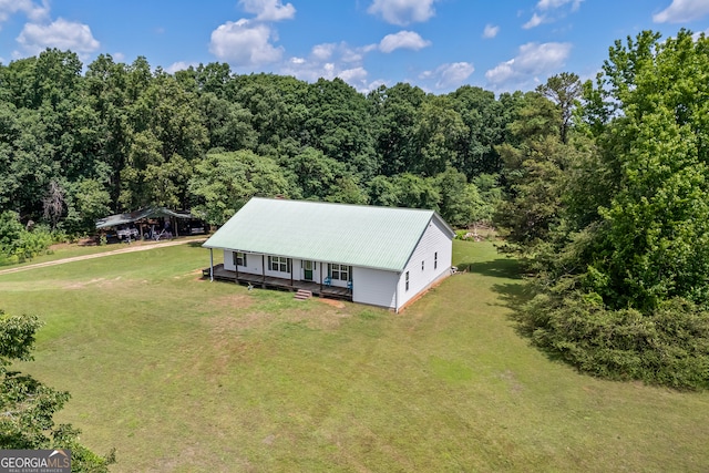 653 Fort Lamar Rd, Commerce, GA 30530 - view from above of property with a heavily wooded area