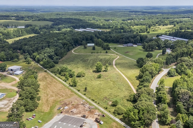 653 Fort Lamar Rd, Commerce, GA 30530 - aerial view of property and surrounding area with a forest