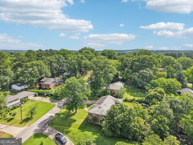 156 Sims St, Winder, GA 30680 - bird's eye view of a heavily wooded area