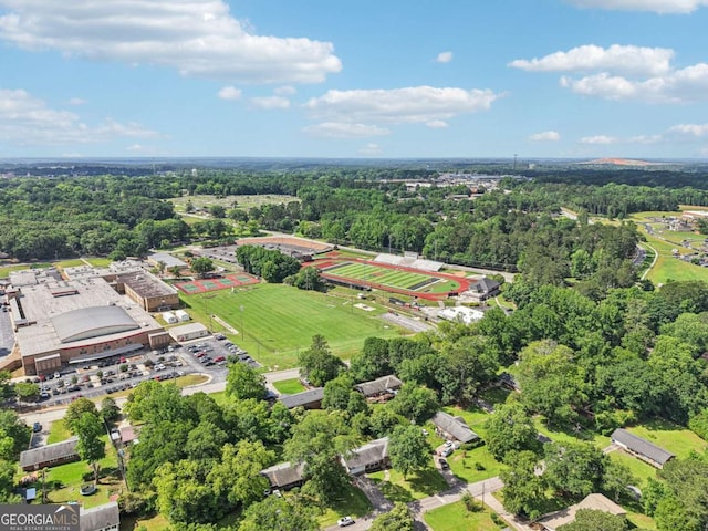 156 Sims St, Winder, GA 30680 - aerial view of a heavily wooded area