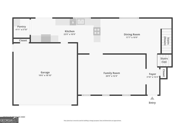 156 Sims St, Winder, GA 30680 - floor plan / room layout
