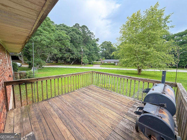 5141 Hiram Lithia Springs Rd, Powder Springs, GA 30127 - deck featuring a lawn