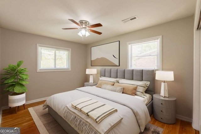 4345 Kimball Rd SW, Atlanta, GA 30331 - bedroom featuring light wood-style floors and ceiling fan
