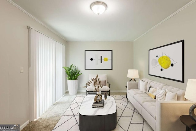 4345 Kimball Rd SW, Atlanta, GA 30331 - living area with crown molding and light carpet