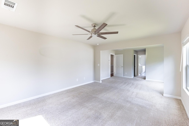 162 Cool Creek Ct, Dallas, GA 30132 - spare room with a ceiling fan, light carpet, and baseboards