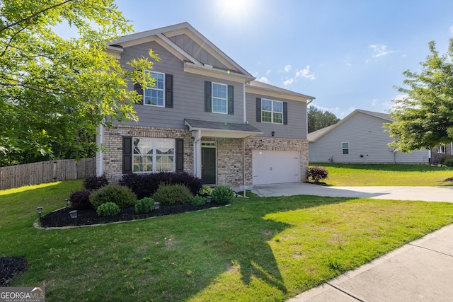 162 Cool Creek Ct, Dallas, GA 30132 - view of front of house with brick siding, a garage, and concrete driveway