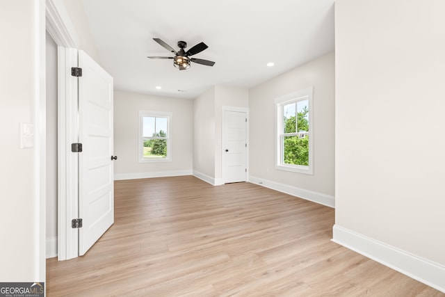 401 Roper Dr, Clarkesville, GA 30523 - spare room with healthy amount of natural light, ceiling fan, baseboards, and recessed lighting