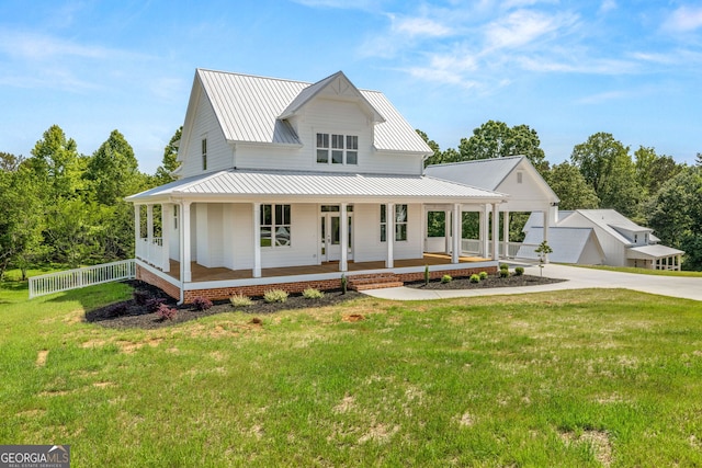 401 Roper Dr, Clarkesville, GA 30523 - modern inspired farmhouse featuring covered porch and metal roof