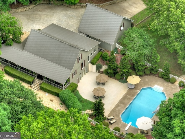 270 Stone Ln, Blue Ridge, GA 30513 - aerial view of property and surrounding area with a pool