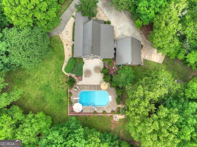 270 Stone Ln, Blue Ridge, GA 30513 - drone / aerial view of a pool