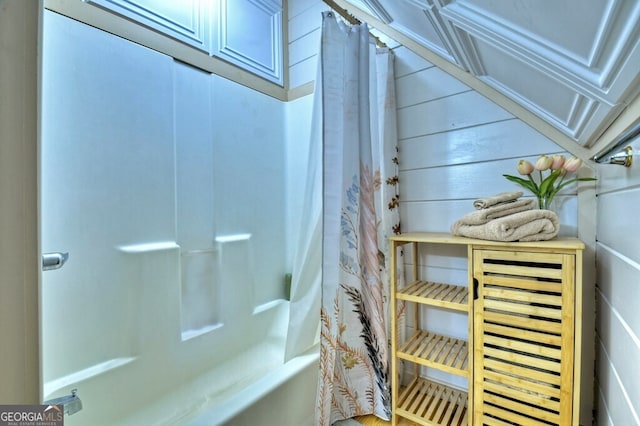 270 Stone Ln, Blue Ridge, GA 30513 - bathroom view of shower / bath combination with curtain