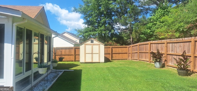 7314 Basalt Dr, Union City, GA 30291 - fenced backyard featuring a shed