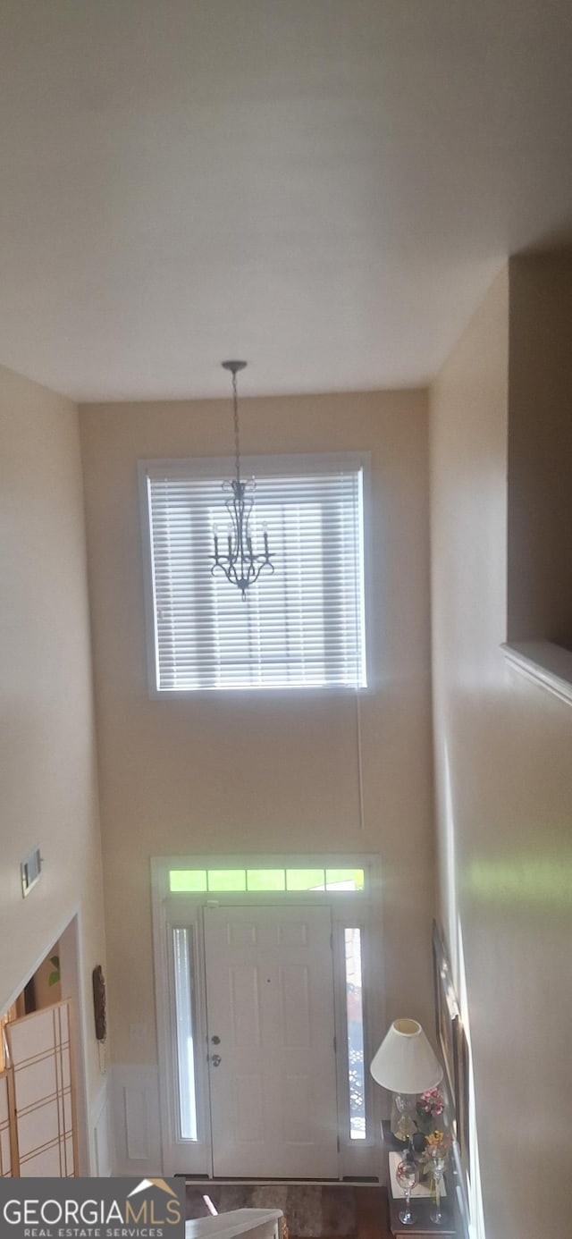 7314 Basalt Dr, Union City, GA 30291 - entryway featuring a chandelier and a high ceiling