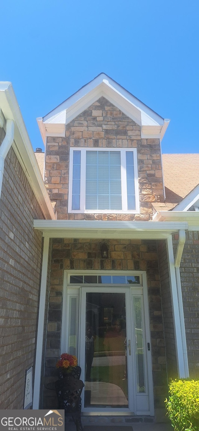 7314 Basalt Dr, Union City, GA 30291 - property entrance featuring stone siding and brick siding