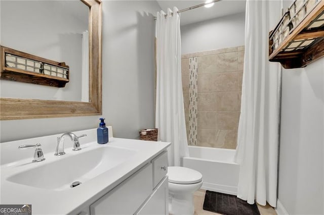 3330 Riverwalk Way, Cumming, GA 30040 - bathroom featuring vanity, toilet, and shower / tub combo