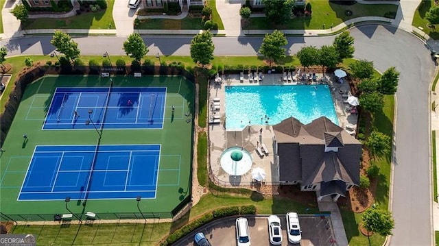 3330 Riverwalk Way, Cumming, GA 30040 - bird's eye view of a pool area