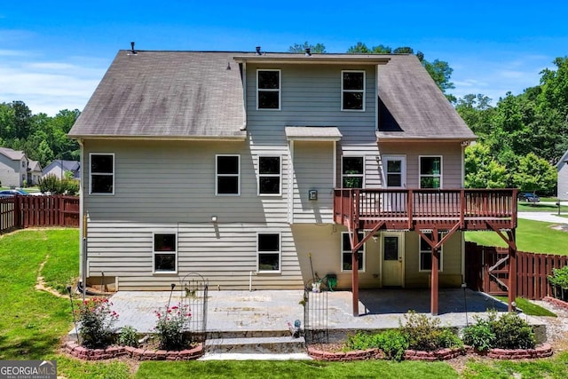 350 Paces Dr, Lithia Springs, GA 30122 - back of house featuring a patio, a deck, and a shingled roof