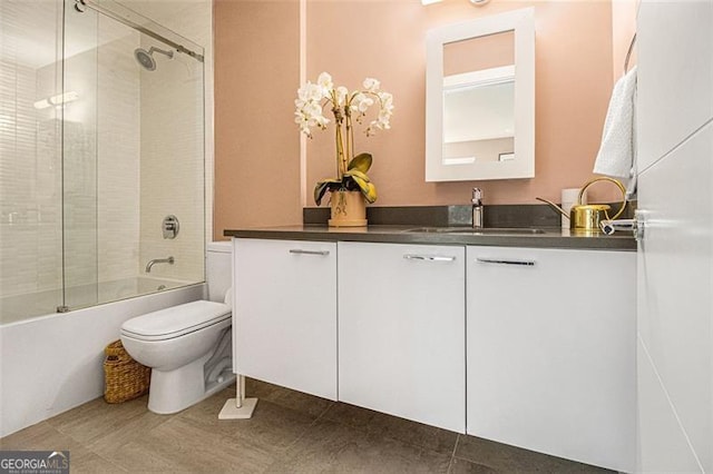710 Oakview Rd, Decatur, GA 30030 - full bathroom with toilet, vanity, and combined bath / shower with glass door