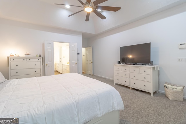 11389 Whitesville Rd, Fortson, GA 31808 - bedroom with carpet floors, a ceiling fan, baseboards, and ensuite bath