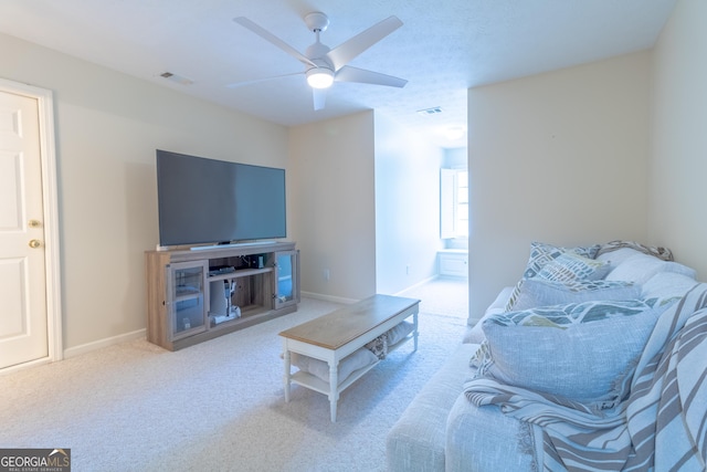 11389 Whitesville Rd, Fortson, GA 31808 - carpeted living area with ceiling fan and baseboards