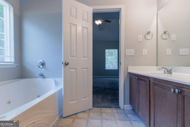 4695 Ravenwood Loop, Union City, GA 30291 - bathroom featuring a whirlpool tub and vanity