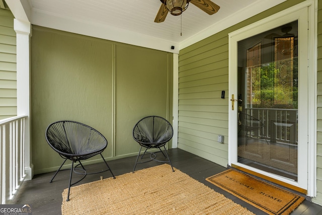 1682 Grace St SE, Atlanta, GA 30316 - view of patio / terrace with ceiling fan