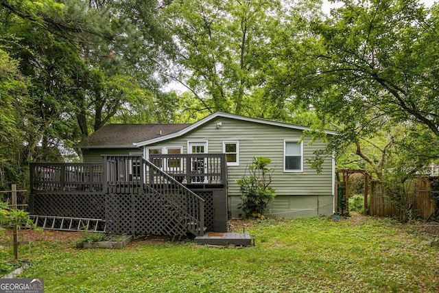 1682 Grace St SE, Atlanta, GA 30316 - back of house with a deck and stairs