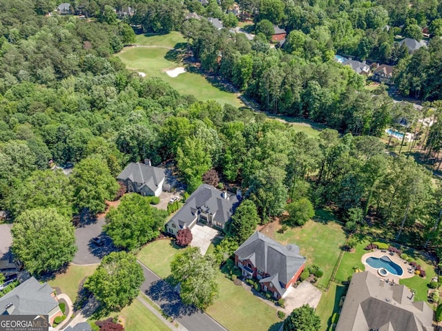 414 Dogwood Way, Canton, GA 30114 - aerial overview of property's location with nearby suburban area, a golf club, and a forest